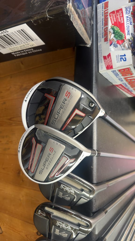 Adams Golf Hybrid Iron Set Idea Tech V4 & Super S Speedline (includes 3 hybrids and two woods)