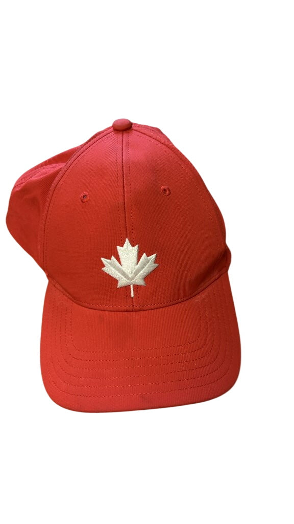 Adidas Golf Canada Maple Leaf Hat Red Good Condition Adjustable