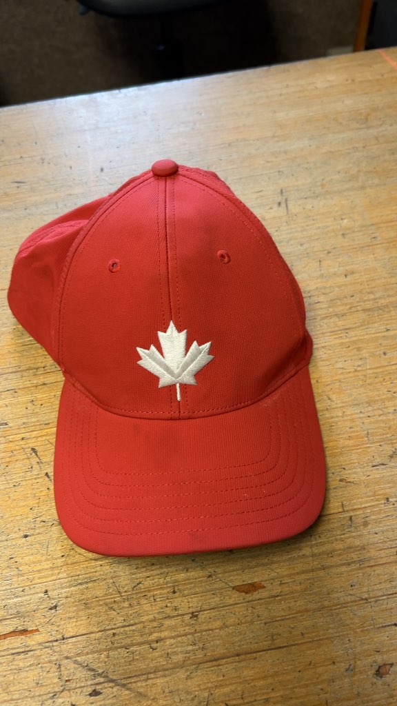 Adidas Golf Canada Maple Leaf Hat Red Good Condition Adjustable