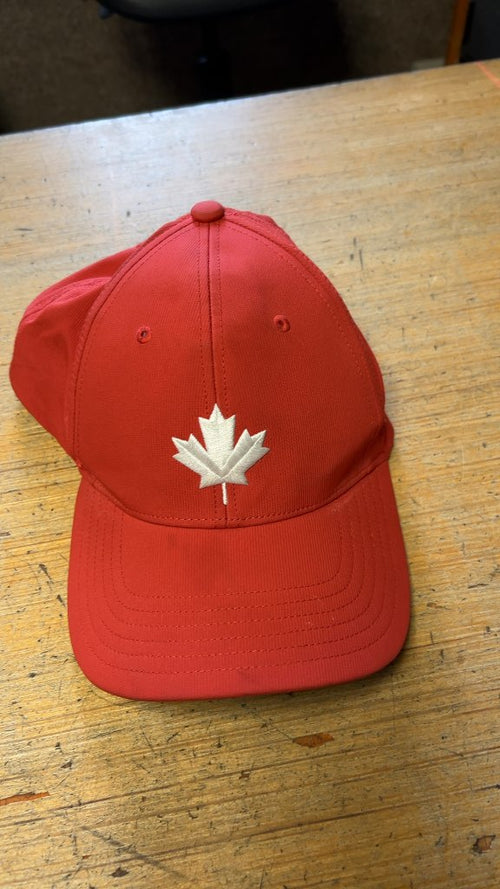 Adidas Golf Canada Maple Leaf Hat Red Good Condition Adjustable