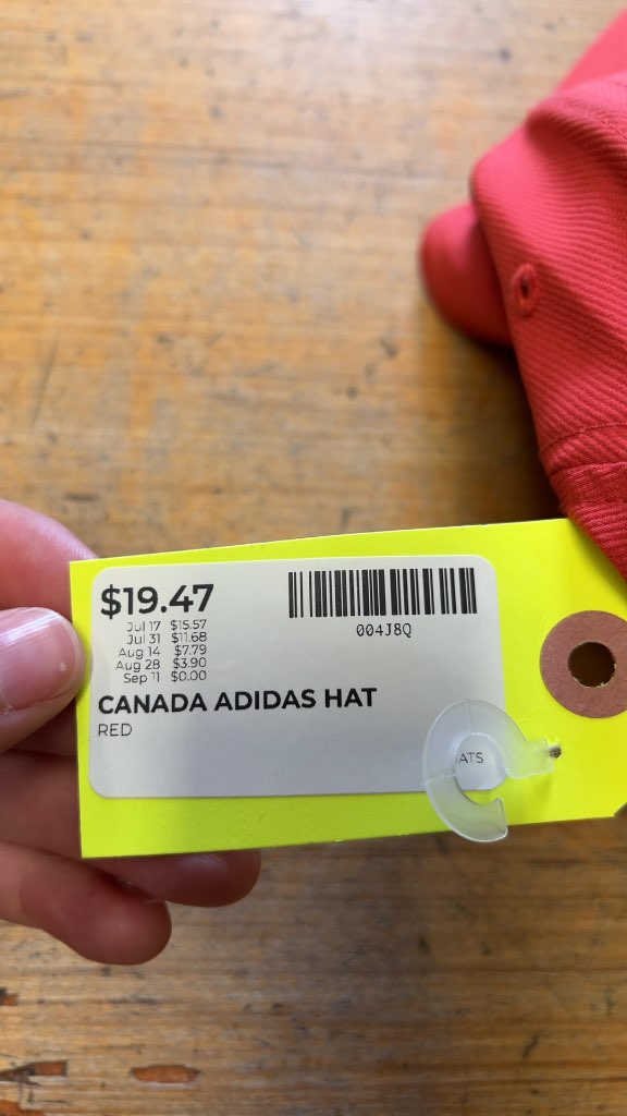 Adidas Golf Canada Maple Leaf Hat Red Good Condition Adjustable