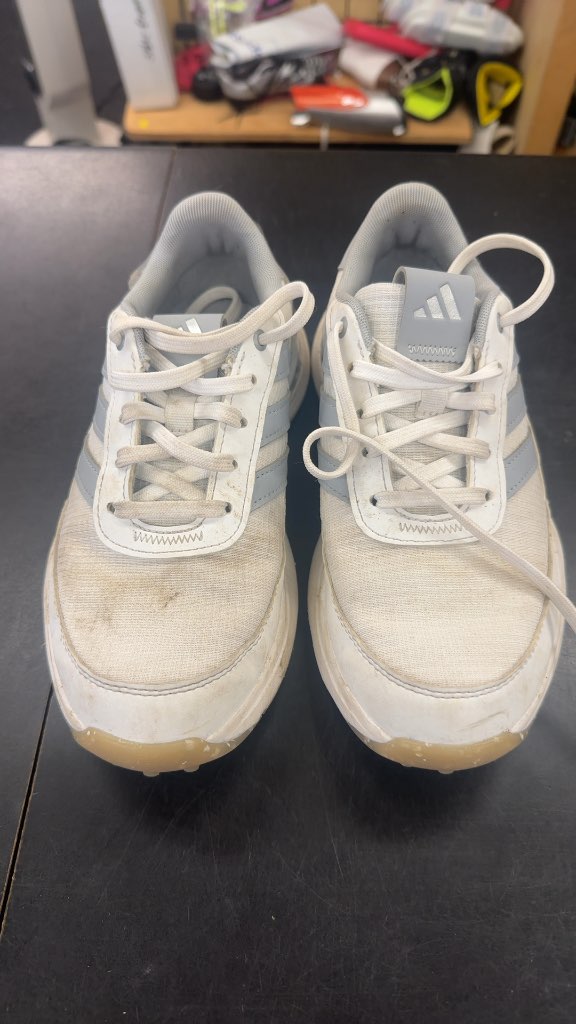 Adidas Junior Golf Shoes White/Grey Size 3