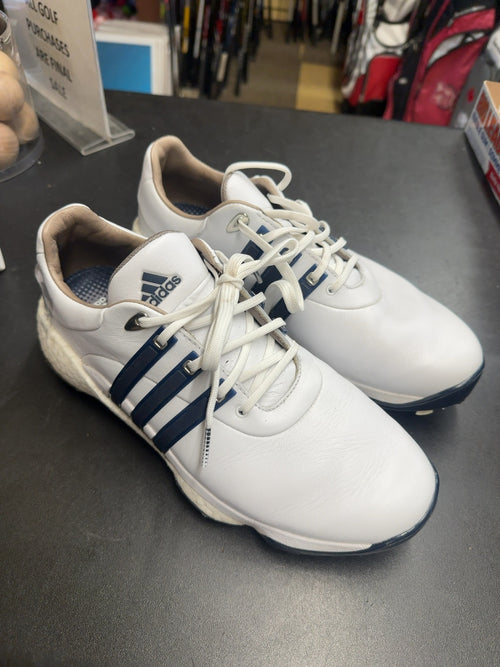Adidas Tour360 22 Golf Shoes - White/Navy - Size 9.5