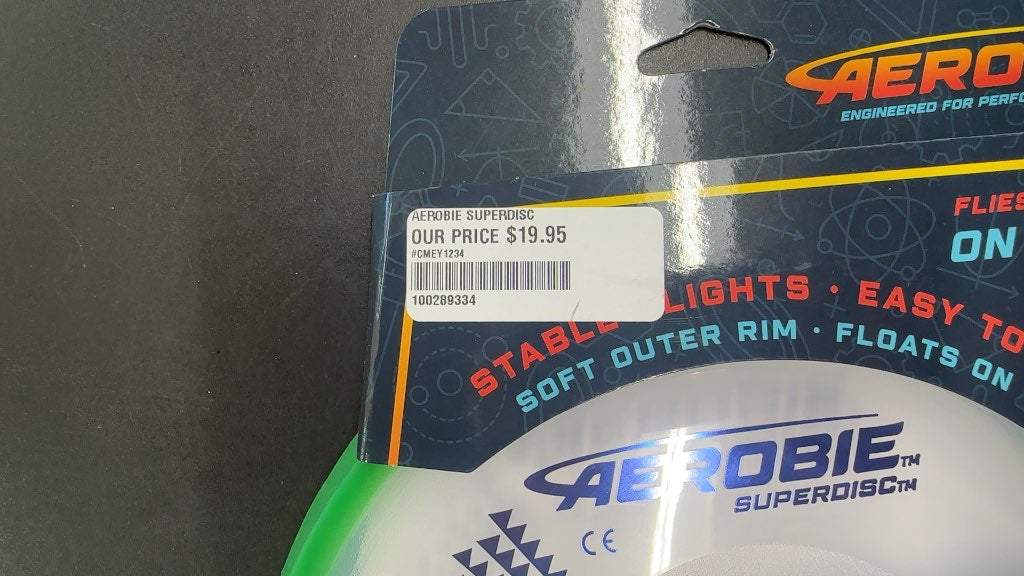 Aerobie Flying Disc Superdisc Green New