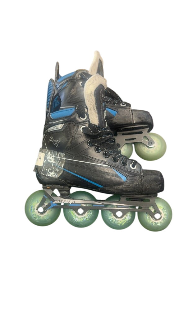 Alkali Inline Hockey Skates Revel Black/Blue Used Size 4