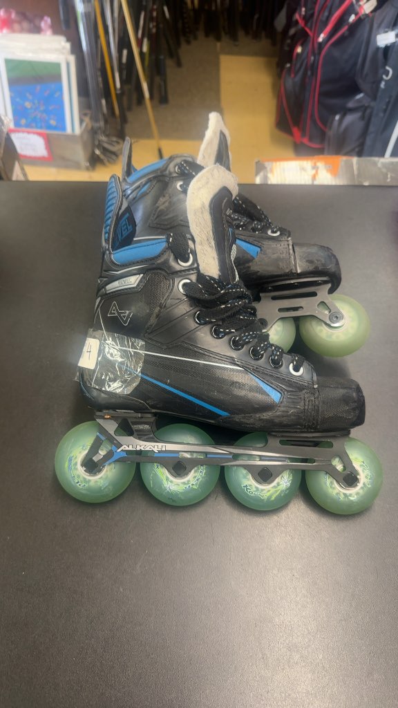 Alkali Inline Hockey Skates Revel Black/Blue Used Size 4