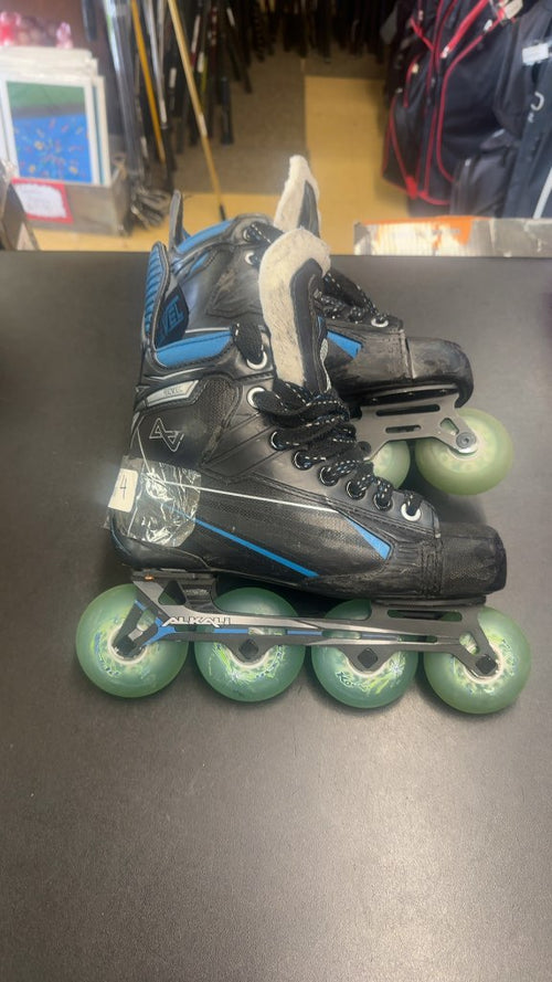 Alkali Inline Hockey Skates Revel Black/Blue Used Size 4