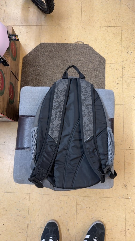 American Tourister Backpack Running Pack Grey Patterned Excellent Condition