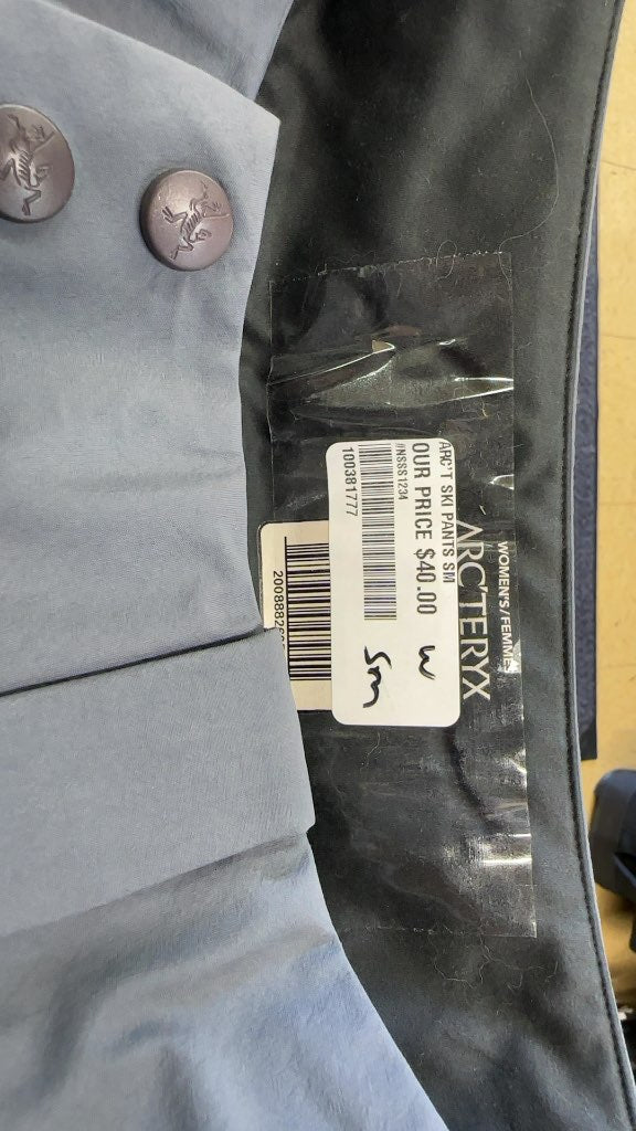 Arc'teryx Ski Pants Snow School Grey Used Small-one small hole on the backside