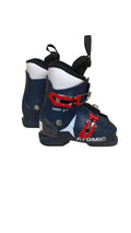 Atomic Kids Ski Boots Hawx Jr 2 Navy Blue Used Size 18.5