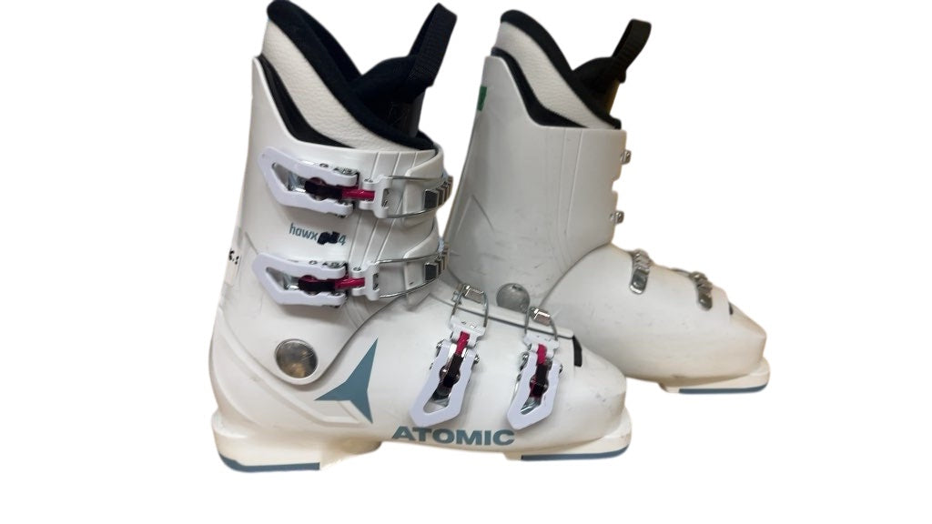 Atomic Ski Boots Hawx Jr 4 White Used Size 26.5