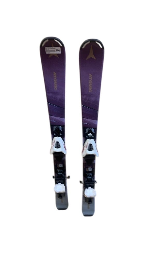 Atomic Vantage Girl Skis with Bindings Purple Used 100cm