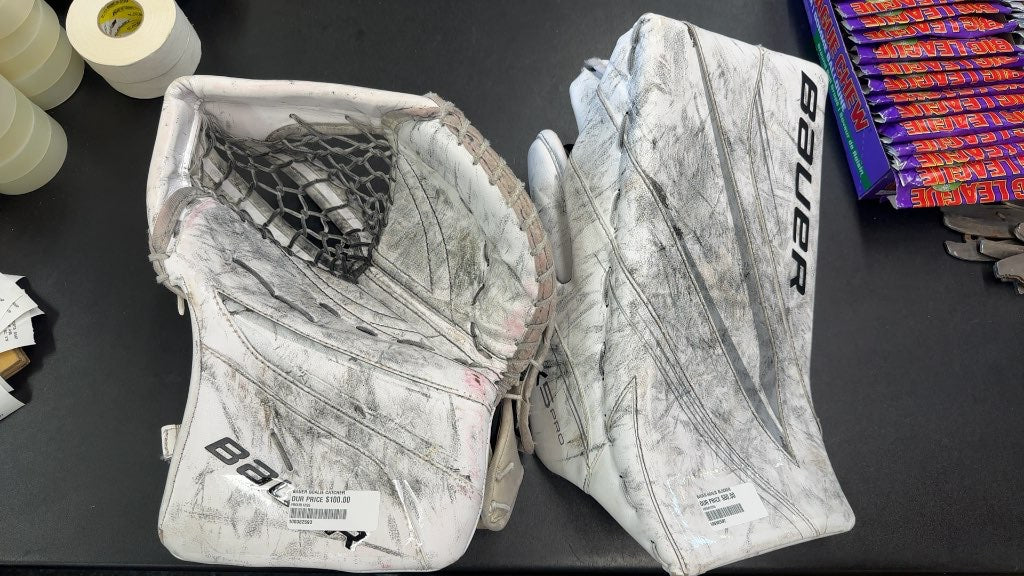 Bauer Goalie Catcher & Blocker Vapor X5 Pro White Used