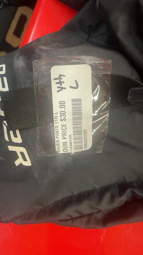 Bauer Hockey Pants Youth Large Used Black