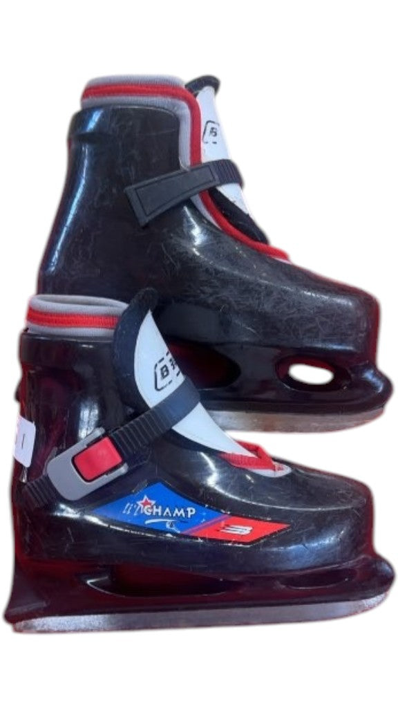 Bauer Hockey Skates Li'l Champ Black Used Size 1