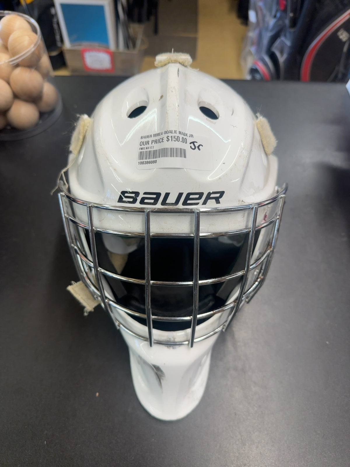 Bauer NME4 Junior Goalie Mask - White