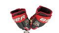 Bauer Pro Hockey Gloves Port Alberni Bulldogs Black/Red Used 14" pro return gloves