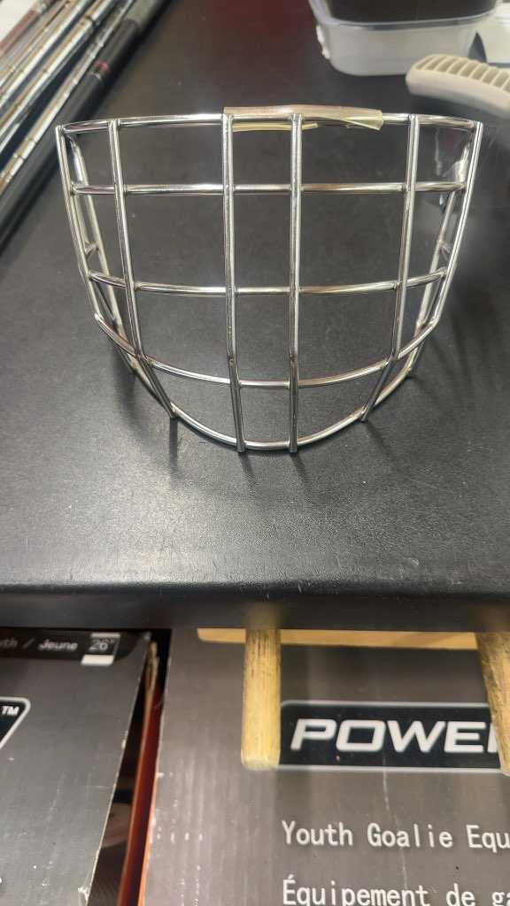 Bauer Profile X Senior Goalie Mask Cage - Chrome - Good Condition