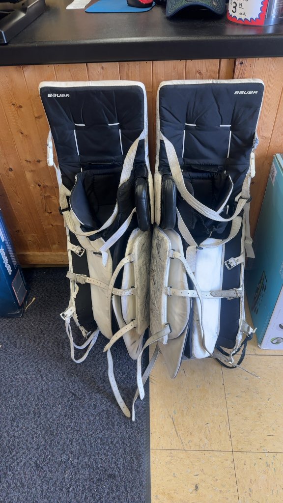 Bauer Supreme One60 Goalie Leg Pads Used White/Blue