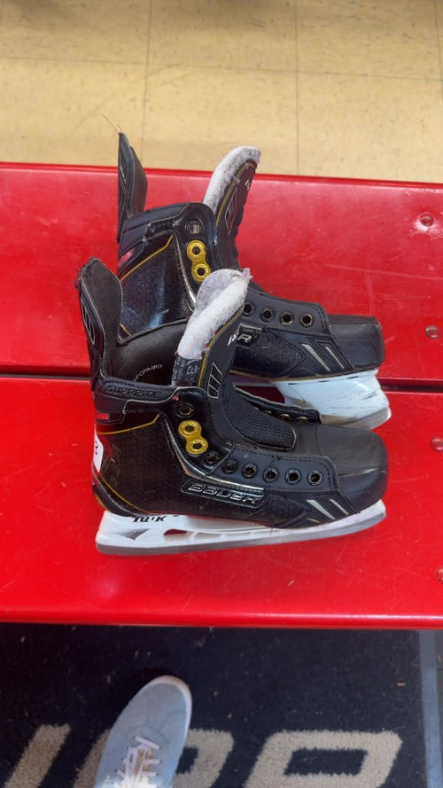 Bauer Supreme One.9 Hockey Skates Black/Gold Used Size 3