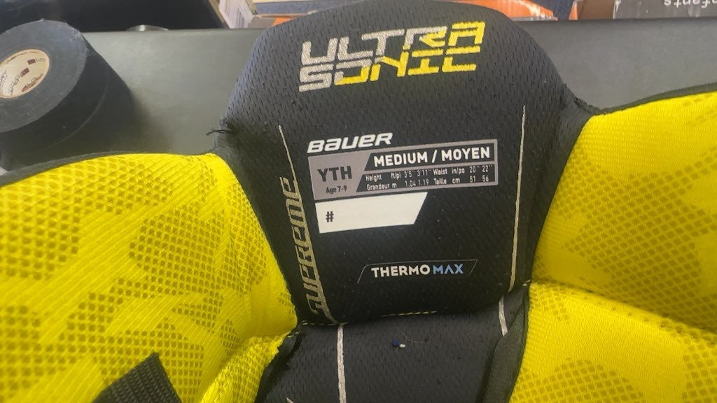 Bauer Supreme UltraSonic Hockey Pants Youth Medium Black