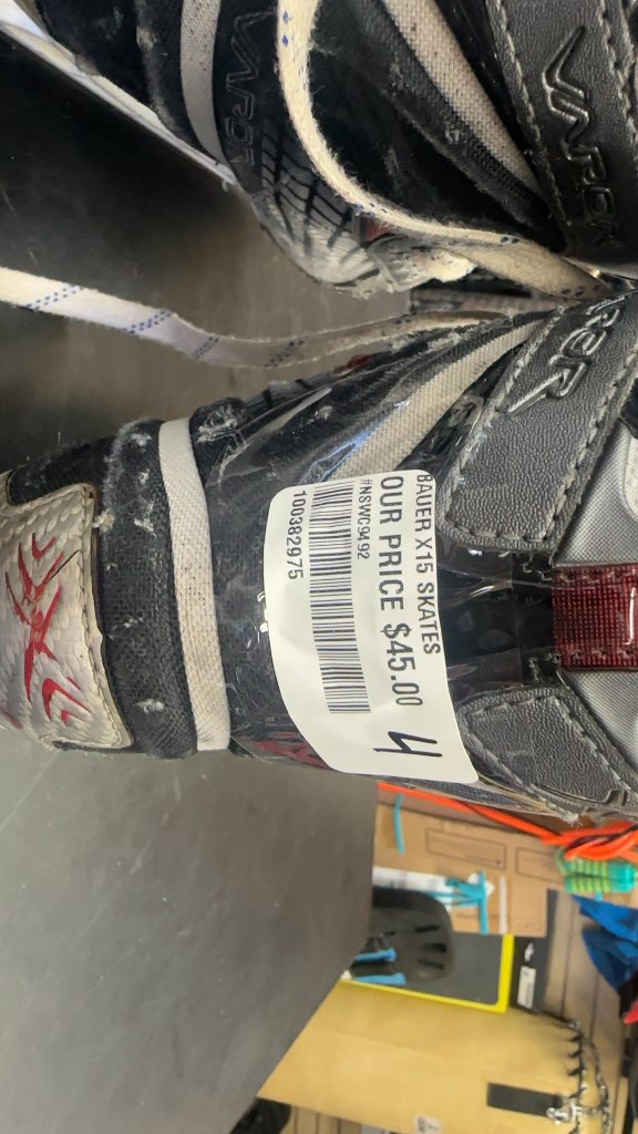 Bauer Vapor X15 Ice Hockey Skates Used Size 4