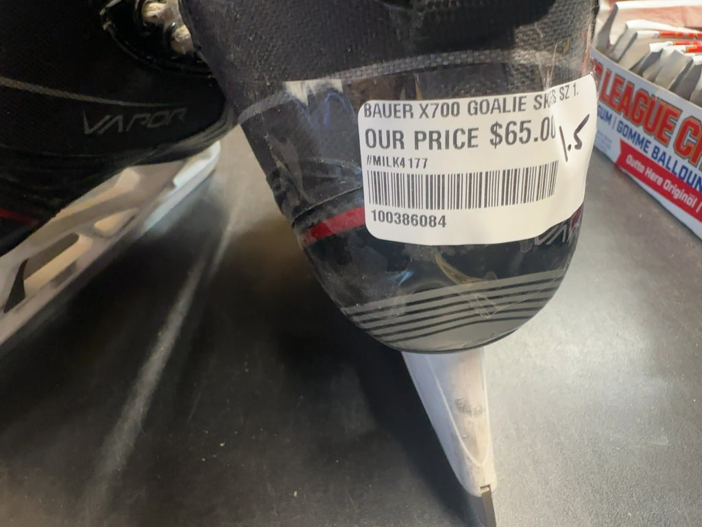 Bauer Vapor X700 Goalie Skates - Size 1.5