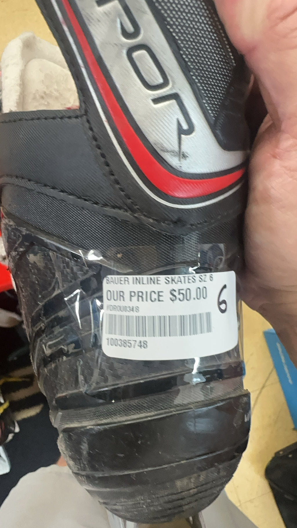 Bauer Vapor XR300 Inline Roller Hockey Skates - Size 6