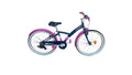 B'TWIN Original 24" Kids' Hybrid Bike - Navy/Pink