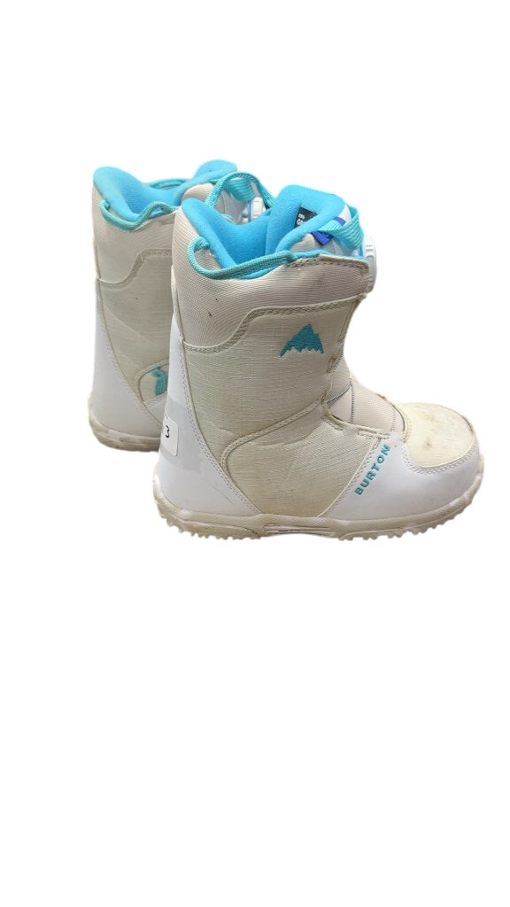 Burton Grom BOA Girls Snowboard Boots White/Blue Size 3