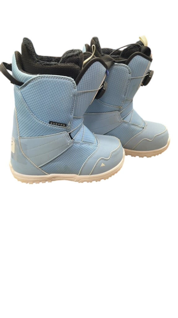 Burton Smalls BOA Snowboard Boots Junior Size 5 Light Blue
