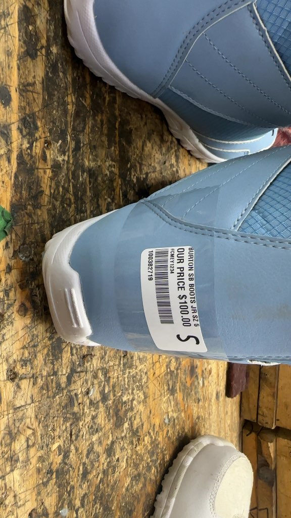 Burton Smalls BOA Snowboard Boots Junior Size 5 Light Blue