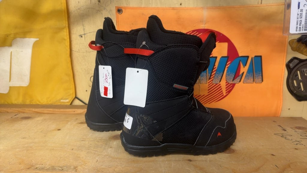 Burton Zip Line Junior Snowboard Boots Black Size 5