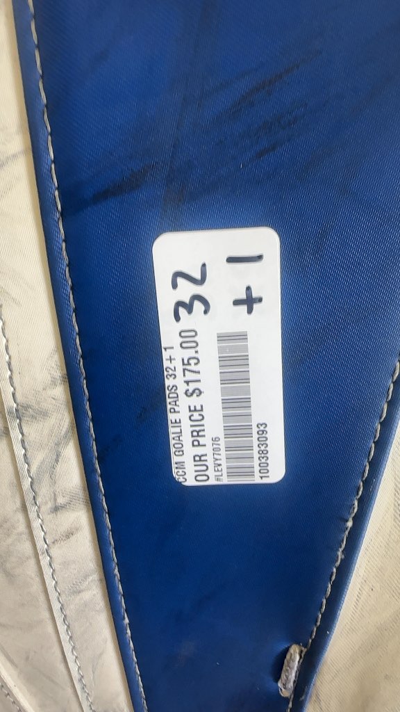 CCM Goalie Pads P2.9 White/Blue Used 32+1