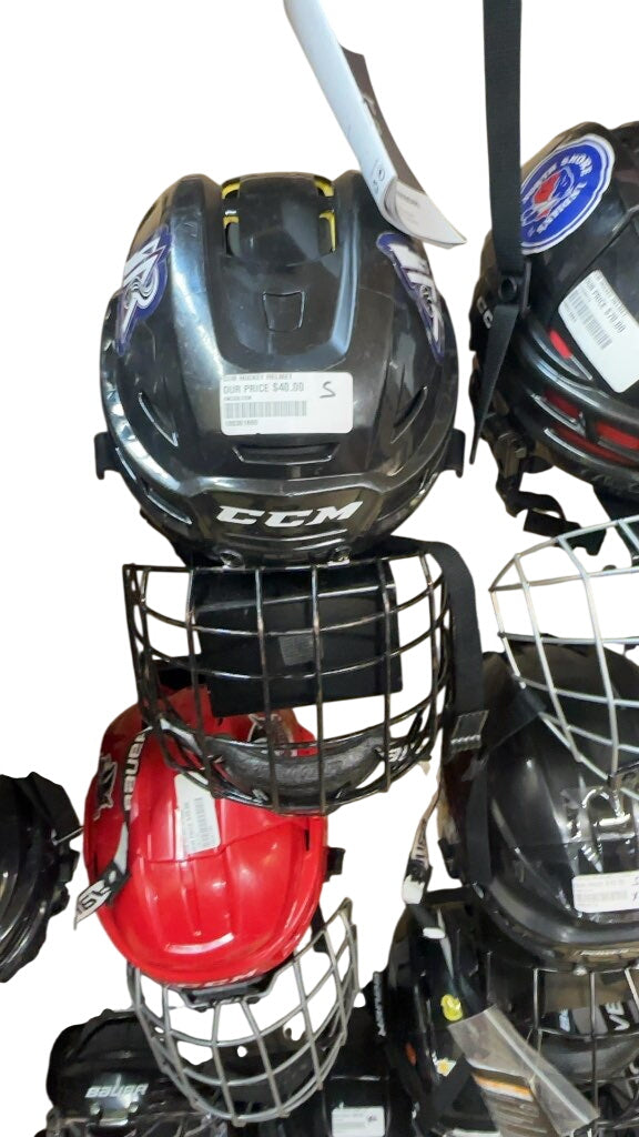 CCM Hockey Helmet with Cage - Black - Small