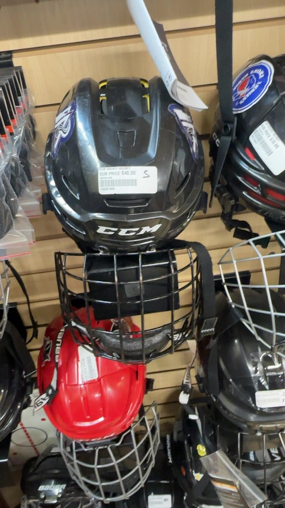 CCM Hockey Helmet with Cage - Black - Small