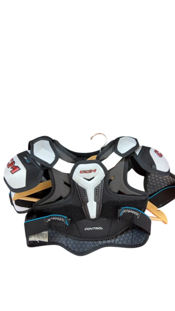 CCM Hockey Shoulder Pads JetSpeed Control Junior Medium Good Condition