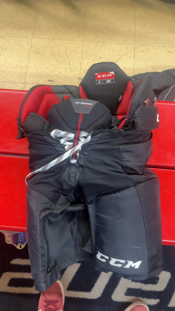 CCM JetSpeed FT1 Junior Hockey Pants Black Good Condition Size Large