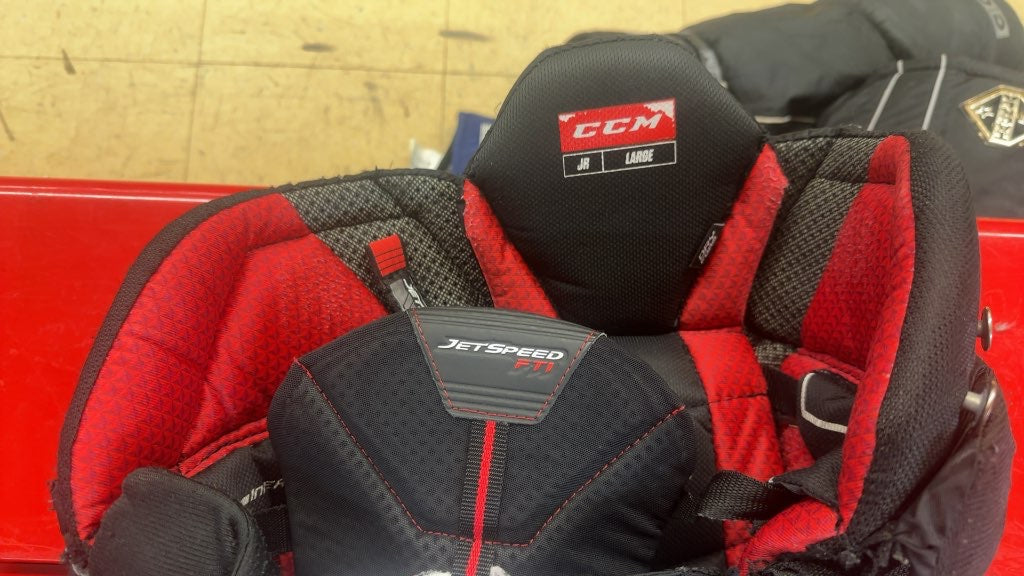 CCM JetSpeed FT1 Junior Hockey Pants Black Good Condition Size Large