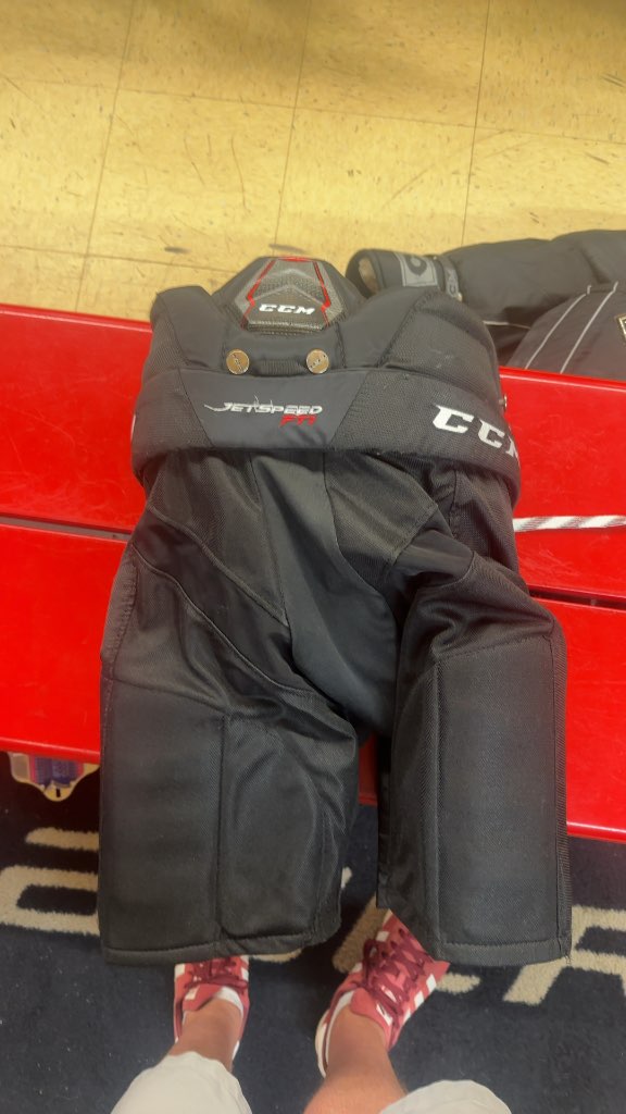 CCM JetSpeed FT1 Junior Hockey Pants Black Good Condition Size Large