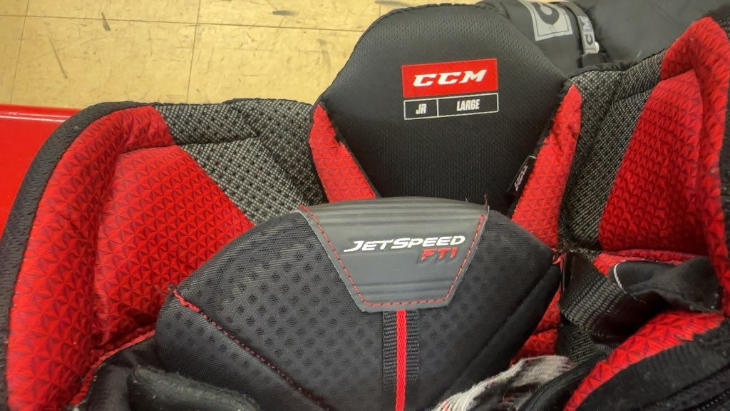 CCM JetSpeed FT1 Junior Hockey Pants Black Used Junior Large