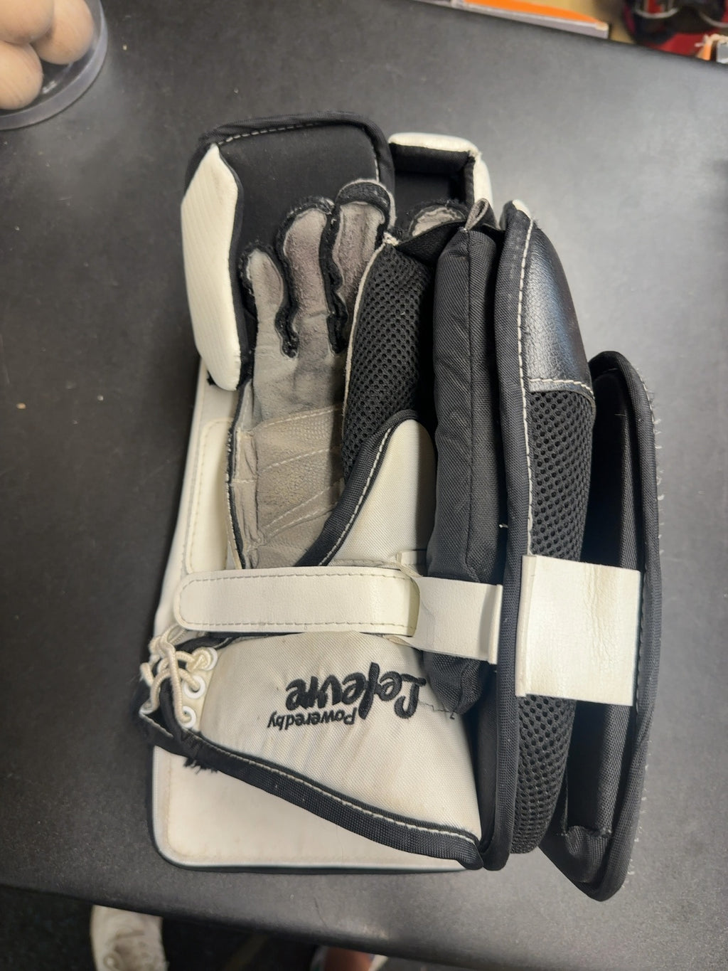 CCM Premier Intermediate Goalie Blocker - White/Black/Silver