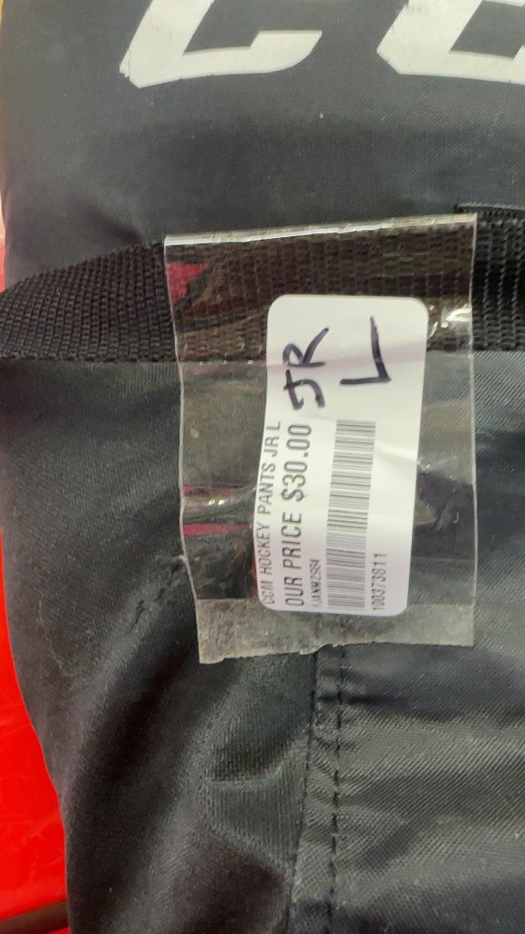 CCM Tacks Hockey Pants Junior Large Used Black