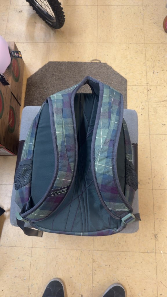 Dakine Backpack Plaid Green/Purple Good Condition