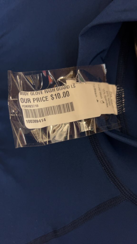 Dakine Long Sleeve Rash Guard Navy Blue Good Condition