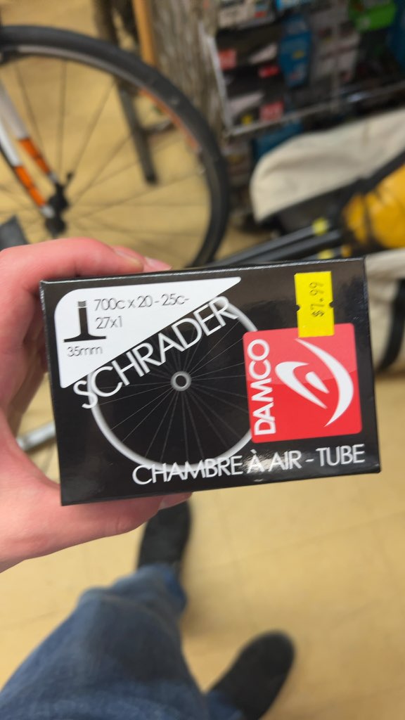 Damco Bike Inner Tube Schrader Valve New 700c x 20-25c