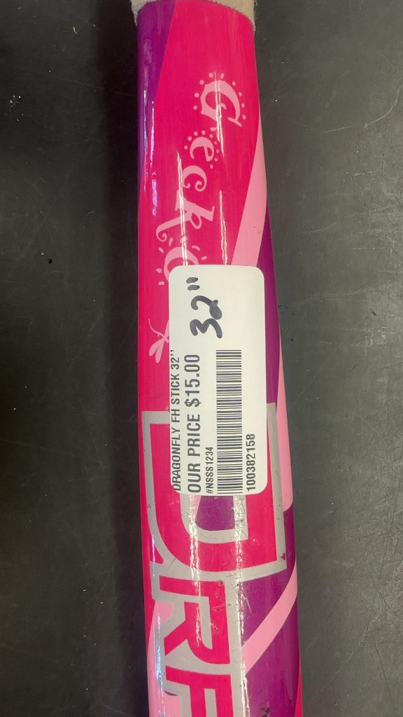 Dragonfly Field Hockey Stick Gecko Pink Used 32"