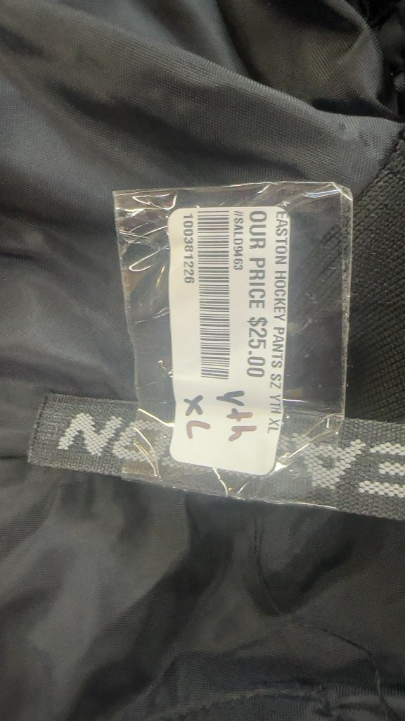 Easton Hockey Pants RS Black Good Condition Youth XL with suspenders