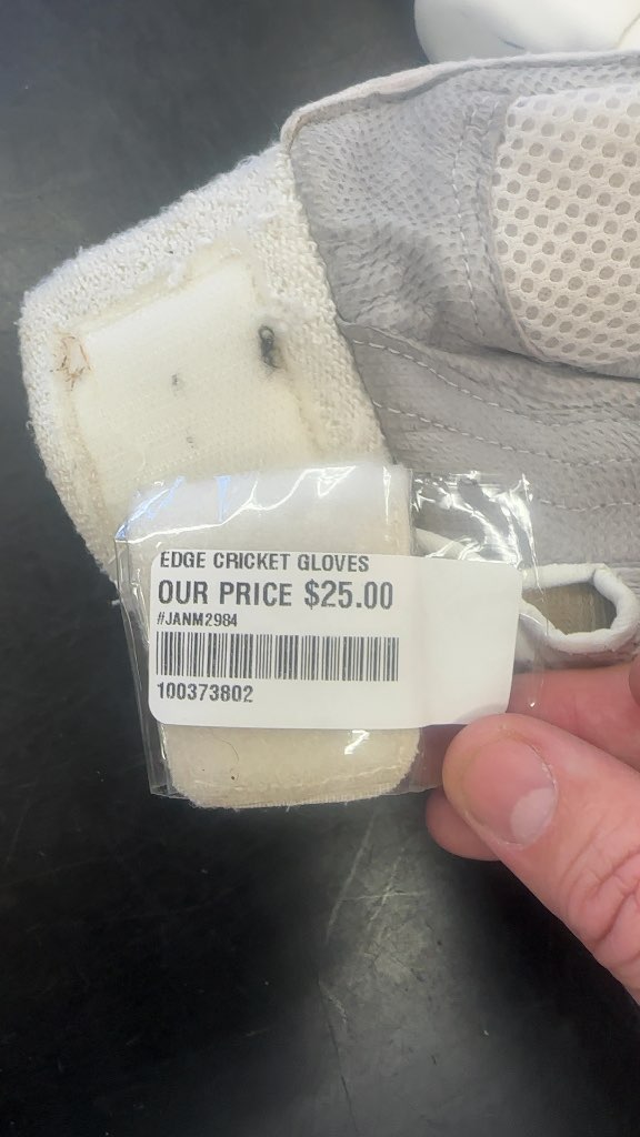 Edge Pro Line Cricket Batting Gloves White Used Adult
