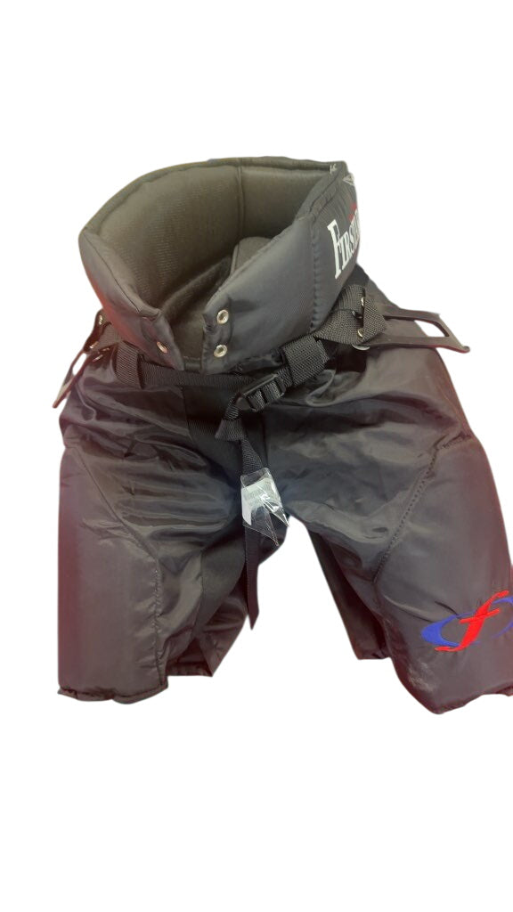Firstar Junior Hockey Pants Black Used Junior Small with suspenders